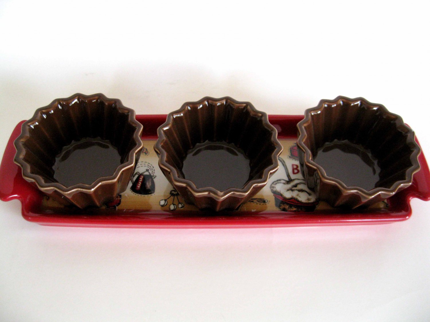 Yankee Candle Chocolate Cupcakes Triple Tea Light Holder Pastry Baking
