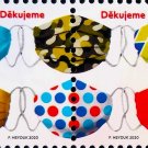 Czech Republic facemasks pandemic MNH stamp Michel 1079 and 1080 CHEAPER IN EUR