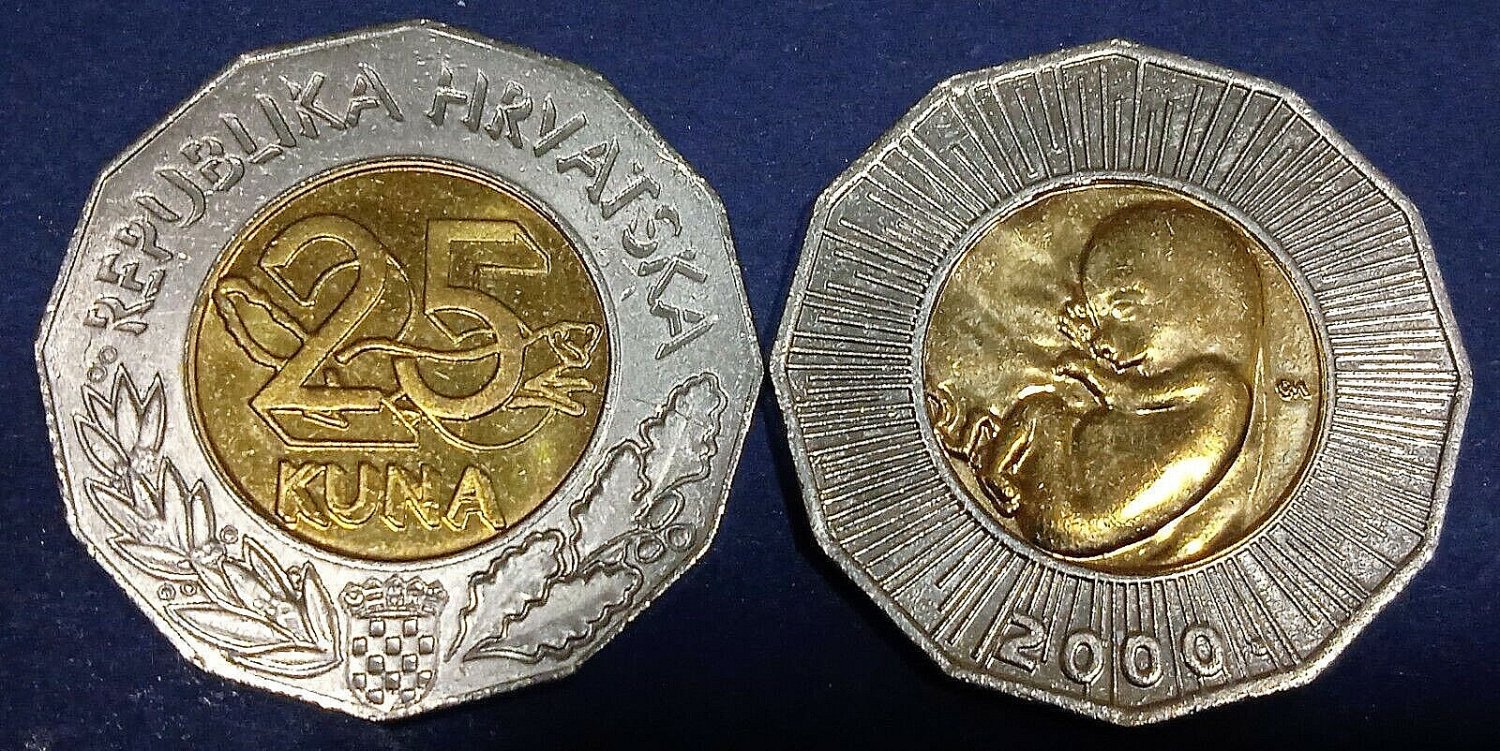 25 Kuna Croatia 2000 Millenium RARE KM #65 CHEAPER IN EUR, READ DESCRIPTION