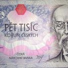 5000 Korun Czech Republic 1999 AU Pick #23, PREFIX B, CHEAPER IN EUR, SEE DESCR.