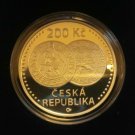 200 Korun Czech republic 2020 PROOF 500 years of czech tolar (first DOLLAR ever)