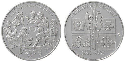 200 Korun Czech Republic 2020 UNC Four Articles of Prague KM #203 CHEAPER IN EUR