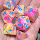Chessex Festive Allusion/blue CHX30015 Polyhedral 7pc Set OOP LAB DICE Chessex Festive Allusion/blue CHX30015 Polyhedral 7pc Set OOP LAB DICE