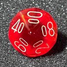 Chessex Dice Red Borealis D100 D% OOP