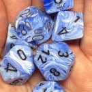Chessex Vortex Snow Blue/black CHX30029 Polyhedral 7pc Set OOP LAB DICE Chessex Vortex Snow Blue/black CHX30029 Polyhedral 7pc Set OOP LAB DICE