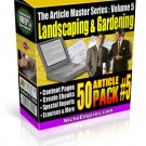 Landscaping & Gardening: 50 PLR Article Pack