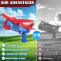 Foam glider launcher with soft EVA build, luminous design, fun outdoor airplane toy.