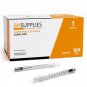 1ml sterile Luer lock syringes, no needle, individually wrapped, 100 pack.