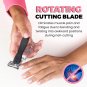 360&Acirc;&deg; rotary nail clipper with sharp stainless steel blade, easy grip.