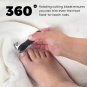 360&Acirc;&deg; rotary nail clipper with sharp stainless steel blade, easy grip.