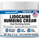 Nupharmisto Lidocaine Numbing Cream – Pain Relief with Menthol, Arnica & Emu Oil (60g)