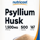 Nutricost Psyllium Husk 1500mg Fiber Supplement Non GMO Gluten Free 500 Capsules
