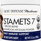 Host Defense Stamets 7 Mushroom Powder Immune Support Blend 66 Servings 3.5 oz