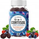 Cortisol Support Gummies 60ct 13-in-1 Adaptogen Blend Ashwagandha Magnesium L-Theanine Vegan SF
