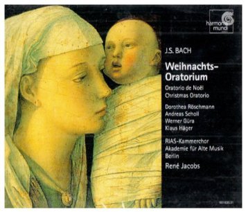 j.s. bach - weihnachts-oratorium - rene jacobs et al 2CDs 1997 harmonia mundi germany used mint