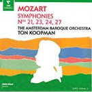 mozart symphonies nos 21, 23, 24, 27 - amsterdam baroque orchestra + ton koopman CD 1990 erato