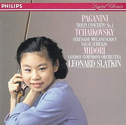 paganini + tchaikovsky - midori with LSO and slatkin CD 1988 philips BMG Direct used mint