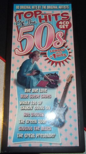 top hits of the 50s - various artists CD 4-discs in slide-lid woodbox collectables COL-CD-0295