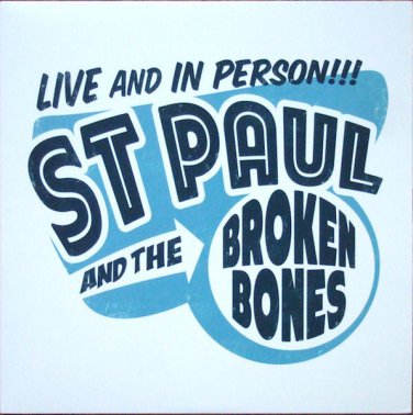 St Paul And The Broken Bones &acirc;�� Live And In Person! lp 2014 single lock records limited ed blue new