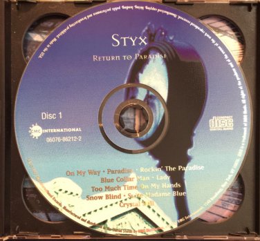 styx - return to paradise CD 2-discs 1997 CMC international used 06076-86212-2