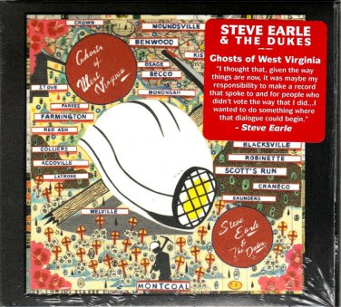 steve earle & the dukes - ghosts of west virginia CD cardsleeve 2020 new west 10 tracks new NW6486