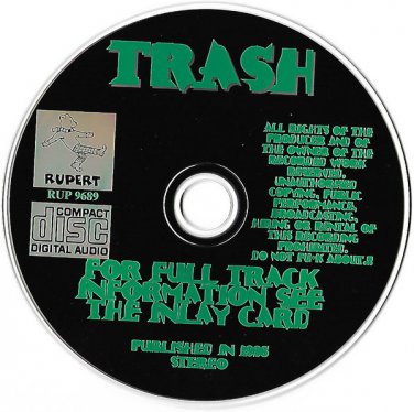garbage - trash CD 1996 rupert 16 tracks used RUP9689