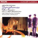 mendelssohn: symphonies nos 4 & 5 - NYP / sawallisch CD philips reissue like new 422 470-2