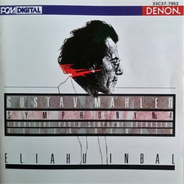 mahler: symphony no.4 - inbal / frankfurt radio sym orch CD 1986 denon japan like new