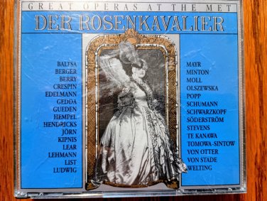 great operas at the met: der rosenkavalier - strauss CD 2-discs 1992 RCA BNG like new MET 515-CD