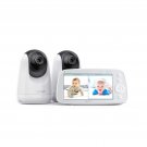 Baby Monitor with 2 Cameras and Two-Way Audio Split IPS Screen and 900ft Range