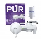 Horizontal Faucet Mount Water Filtration System w/ Lead Reducing Filter Cleaner