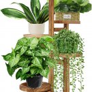 GEEBOBO 5 Tiered Tall Plant Stand for Indoor, Wood Plant Shelf Corner Display Rack