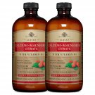 2x Solgar Liquid Calcium Magnesium Citrate Vitamin D3 Natural Strawberry 16oz