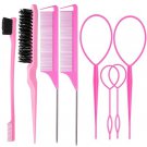 8Pcs Hair Brushes Set with 4Pcs Topsy Hair Tail Tools 1Pcs Bristle Teasing Hair Brush 1Pcs 8Pcs Hair Brushes Set with 4Pcs Topsy Hair Tail Tools 1Pcs Bristle Teasing Hair Brush 1Pcs