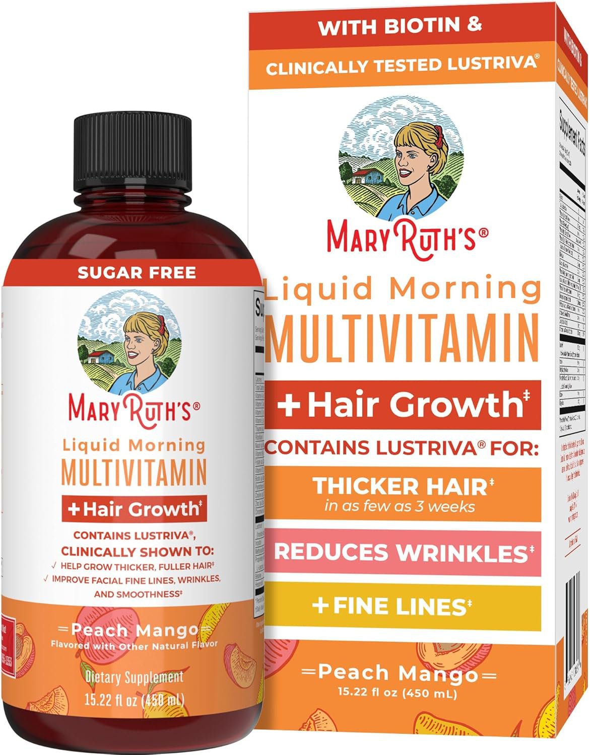 MaryRuth Organics Liquid Multivitamin+Hair Growth | Biotin 10000mcg