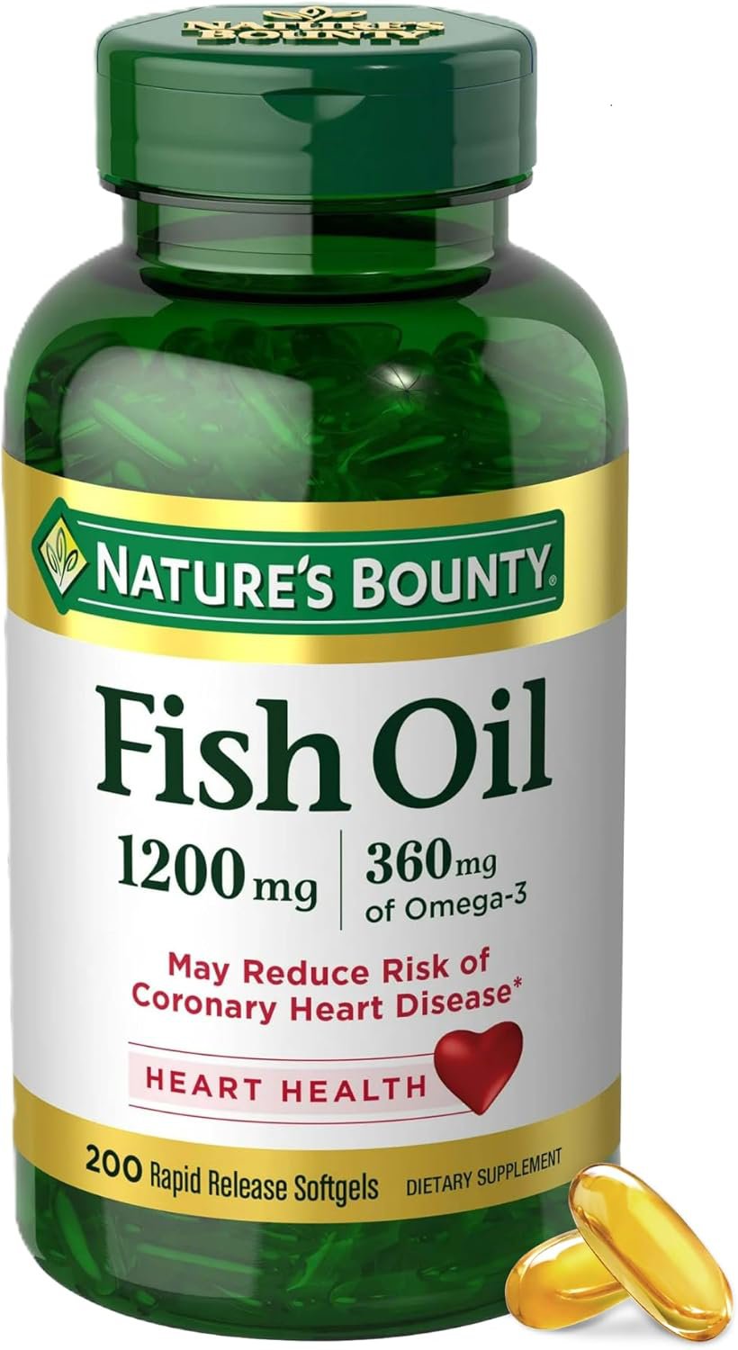 Nature's Bounty Fish Oil Omega 3 Supplements - Supports Heart Health