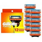 Gillette Fusion5 Razor Refills for Men, 12ct Cartridges, Lubrication Strip,