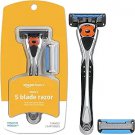 Amazon Basics 5-Blade MotionSphere Razor for Men with Dual Lubrication