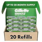 Gillette Mach3 Sensitive Mens Razor Blade Refills, 20 Count,