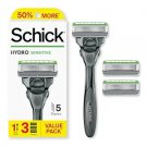 Schick Hydro Sensitive Razor, 1 Razor Handle and 3 Cartridges | Razors for