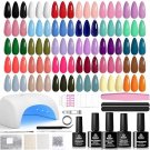 Beetles Gel Nail Polish Kit with U V Light -54 Pcs Gel Nail Kit Four Seasons