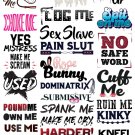Naughty Temporary Tattoos Adult Body Art Slave Kinky Sex Hot Slutty Stickers