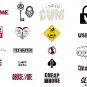 60pcs Temporary Tattoos Adult BDSM Cuckold Hotwife Swingers Kinky Naughty Sex