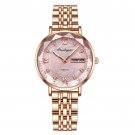 Reloj de pulsera para mujer de acero inoxidable resistente al agua de cuarzo