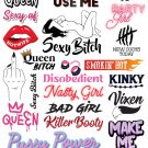 Sexy Naughty Temporary Tattoo Stickers Adult Body Art Lips Kiss Cuckold Hotwife
