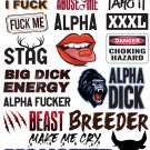 24 Naughty Temporary Tattoos Adult Body Art Slave Kinky Sex Hot Slutty Stickers