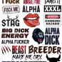 24 Naughty Temporary Tattoos Adult Body Art Slave Kinky Sex Hot Slutty Stickers