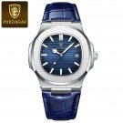 Reloj de pulsera de lujo cuadrado para hombre, resistente al agua y luminoso