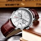 Relojes para hombre Reloj impermeable de cuero y acero inoxidable de cuarzo Relojes para hombre Reloj impermeable de cuero y acero inoxidable de cuarzo