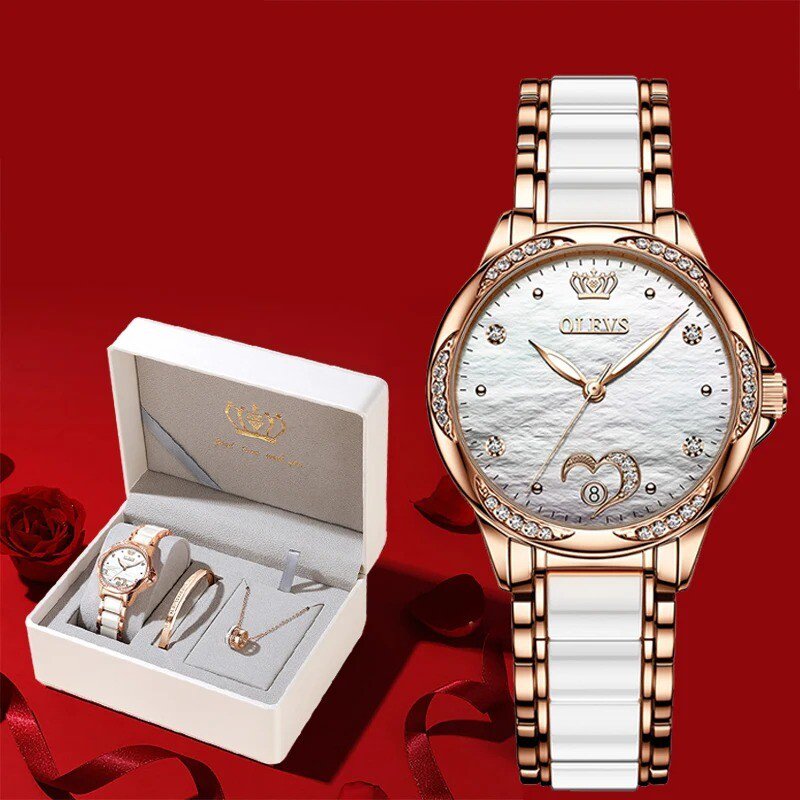 Reloj de pulsera para mujer de cuarzo resistente al agua de acero inoxidable